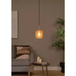 Lucide ALICENT - Hanglamp - Ø 18 cm - 1xE27 - Mat Goud / Messing