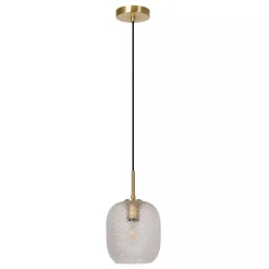 Lucide ALICENT - Hanglamp - Ø 18 cm - 1xE27 - Mat Goud / Messing