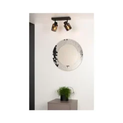 Lucide ALION - Plafondspot - 2xE14 - Zwart