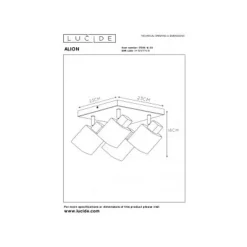 Lucide ALION - Plafondspot - 4xE14 - Zwart