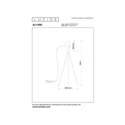 Lucide ALVARO - Vloerlamp - 1xE27 - Zwart