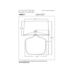 Lucide AMBALA Tafellamp-Nature.-1xE27-40W-Zeegra.