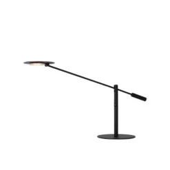 Lucide ANSELMO - Bureaulamp - Ø 25 cm - LED Dimb. - 1x9W 3000K - Zwart Lucide