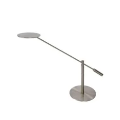 Lucide ANSELMO - Bureaulamp - Ø 25 cm - LED Dimb. - 1x9W 3000K - Mat chroom Lucide