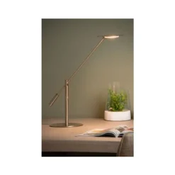 Lucide ANSELMO - Bureaulamp - Ø 25 cm - LED Dimb. - 1x9W 3000K - Mat chroom Lucide