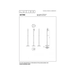 Lucide ANTRIM Leeslamp-Wit-LED Dimb.-2,2W-2700K-4V-IP54