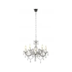 Lucide ARABESQUE - Kroonluchter - Ø 46 cm - 5xE14 - Transparant