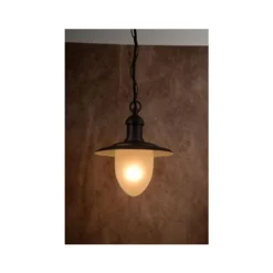 Lucide ARUBA - Hanglamp Buiten - Ø 25 cm - 1xE27 - IP44 - Roest bruin