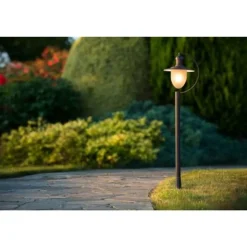 Lucide ARUBA - Lantaarnpaal Buiten - 1xE27 - IP44 - Roest bruin