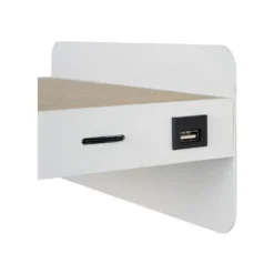 Lucide ATKIN - Bedlamp - LED - 1x5W 2700K - Met USB oplaadpunt - Wit