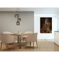 Lucide BASKETT Hanglamp 3xE27/40W Zwart/Hout