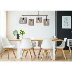 Lucide Baskett Pendel 4Xe27 Zwart 45459/04/30