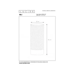Lucide BELI - Tafellamp - Ø 12 cm - 1xE27 - Zwart