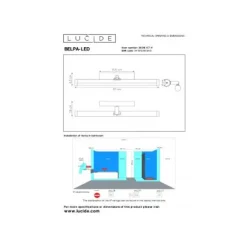 Lucide BELPA-LED - Spiegellamp Badkamer - LED - 1x7W 4000K - IP44 - Chroom Lucide