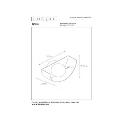 Lucide BENNI - Wandlamp - 1xG9 - Groen