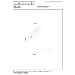 Lucide BENSEN Tafellamp-Nature.-1xE27-40W-Rotan