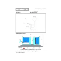 Lucide BEREND - Wandlamp Badkamer - 1xG9 - IP44 - Zwart