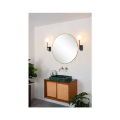 Lucide BEREND - Wandlamp Badkamer - 1xG9 - IP44 - Zwart