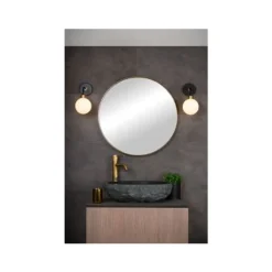 Lucide BEREND - Wandlamp Badkamer - 1xG9 - IP44 - Zwart