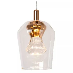 Lucide BERLIANE - Hanglamp - Ø 12 cm - LED Dimb. - 1x4W 2700K - Met vervangbare LED-module - Transparant