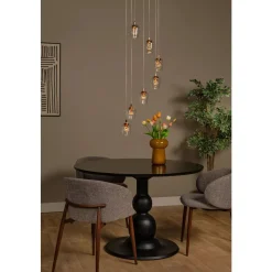 Lucide BERLIANE - Hanglamp - Ø 39 cm - LED Dimb. - 7x4W 2700K - Met vervangbare LED-module - Transparant