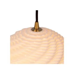 Lucide BINA Hanglamp-Wit-Ø40-3xE27-40W-Porsel.