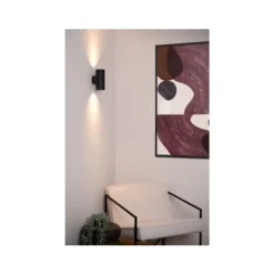 Lucide BONDI Wandspot-Zwart-2xGU10-50W-Alumin.
