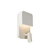 Lucide BOXER - Wandlamp - LED - 1x10W 3000K - Met USB oplaadpunt - Wit Lucide