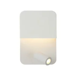 Lucide BOXER - Wandlamp - LED - 1x10W 3000K - Met USB oplaadpunt - Wit Lucide