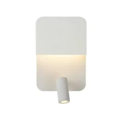 Lucide BOXER - Wandlamp - LED - 1x10W 3000K - Met USB oplaadpunt - Wit Lucide