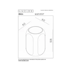 Lucide BRAGA Wandlamp-Koffie-1xGU10-40W-Alumin.