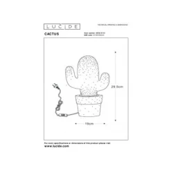 Lucide CACTUS - Tafellamp - Ø 20 cm - 1xE14 - Wit