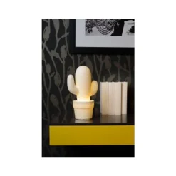Lucide CACTUS - Tafellamp - Ø 20 cm - 1xE14 - Wit