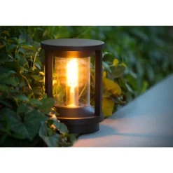 Lucide CADIX - Sokkellamp Buiten - Ø 16 cm - 1xE27 - IP65 - Zwart