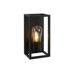 Lucide CARLYN - Wandlamp Badkamer - 1xE14 - IP54 - Zwart