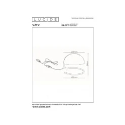 Lucide CATO Tafellamp-Blauw-Ø23,5-1xE27-40W-Glas