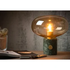 Lucide CHARLIZE - Tafellamp - Ø 23 cm - 1xE27 - Amber Lucide