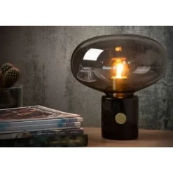 Lucide CHARLIZE - Tafellamp - Ø 23 cm - 1xE27 - Fumé Lucide