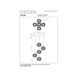 Lucide CINTRA Hanglamp-Transp.-Ø32-LED Dimb.-4,7W-2700K