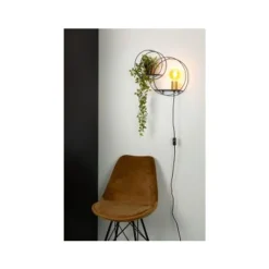Lucide CIRCLE - Wandlamp - 1xE27 - Zwart