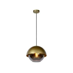 Lucide COOPER - Hanglamp - Ø 30 cm - 1xE27 - Mat Goud / Messing