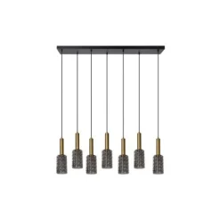 Lucide CORALIE - Hanglamp - 7xE27 - Mat Goud / Messing