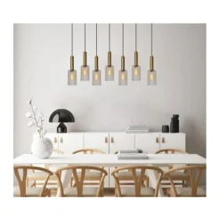 Lucide CORALIE Hanglamp-Transp.-7xE27-40W-Glas