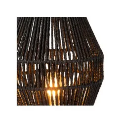 Lucide CORDULLE Tafellamp-Zwart-1xE27-40W-Papier