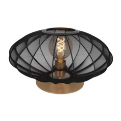 Lucide CORINA Tafellamp-Zwart-Ø40-1xE27-40W-Polyes.