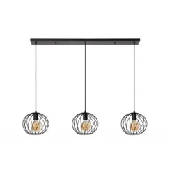 Lucide DANZA Hanglamp-Zwart-3xE27-40W-Metaal