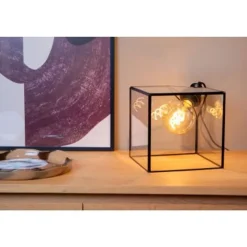 Lucide DAVOS Tafellamp-Transp.-1xE27-60W-Glas