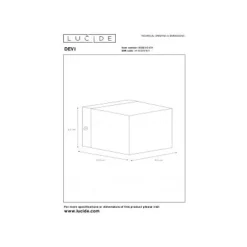 Lucide DEVI - Wandlamp - 1xG9 - Wit