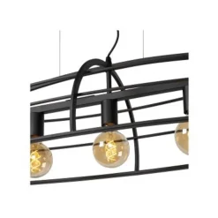 Lucide DIKRA Hanglamp-Zwart-5xE27-60W-Metaal
