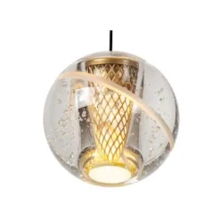 Lucide DILENKO Hanglamp-Mat Go.-Ø31-LED Dimb.-3,5W-2700K